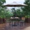 Flash Furniture Patio Set-35" Table-2 Chairs-Gray Umbrella-Base XU-DG-810060062-UB19BGY-GG - alternate 1